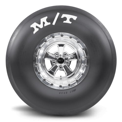 Mickey Thompson Tyre, ET Drag Slick, 28x10.5-15W, Bias-Ply, M5 Compound, Stiff Sidewall, Solid White Letters, Each