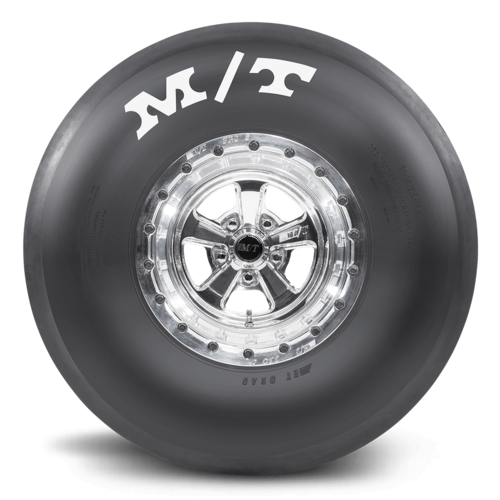 Mickey Thompson Tyre, ET Drag Slick, 28x10.5-15W, Bias-Ply, M5 Compound, Stiff Sidewall, Solid White Letters, Each