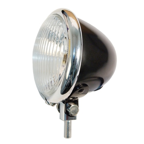 MIDUSA Spotlight & Passing Light Asy 4-1/2 in. Dia, Satin Black, 35/35W 1 in. Mounting Stud