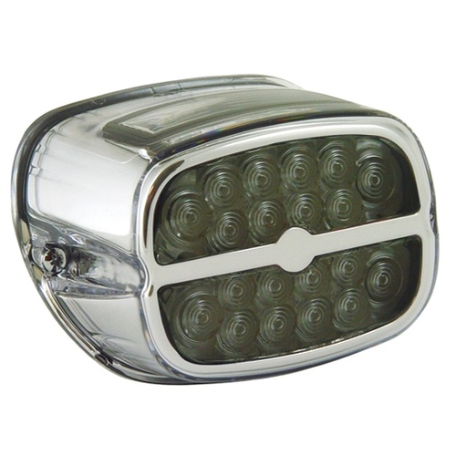 MIDUSA Led Taillight Assembly, Smoked Sportster 99/Later, Chrome Plated House