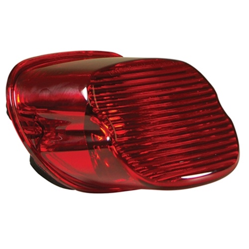 MIDUSA Laydown Taillight Lens, Red Softail L03/L(Ex Fxstd, Flsts), FLT Dyna, Spt, Without License Lens