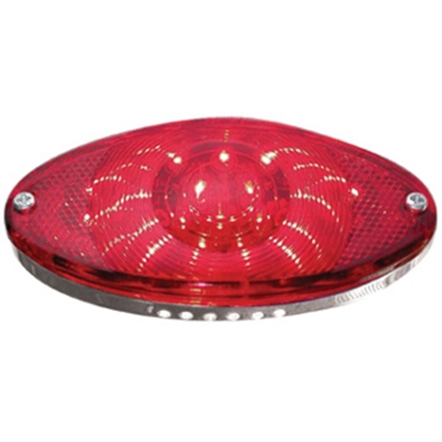 MIDUSA Red Cateye Lens, With Gasket 4-1/2 in. Mount Holes, Fits #11247 Superthin Led Cateye Lamp Only