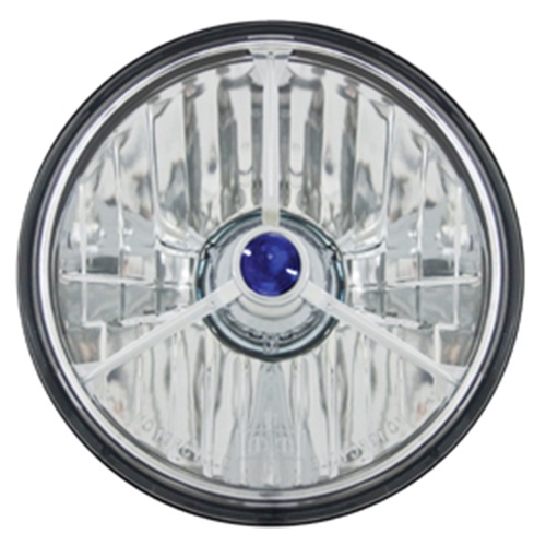 MIDUSA Halogen Headlight Lens Kit 5-3/4 in. Diamond Cut Blue Dot Inc 55/60 Xenon H4 Bulb