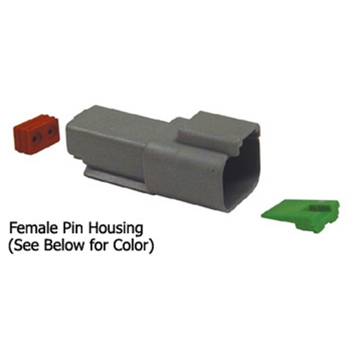 MIDUSA 12 Wire Female Pin Housing UW Deutsh Pin Type Wire End Grey, HD 72129-94GY, MFG# DR-12G, Kit