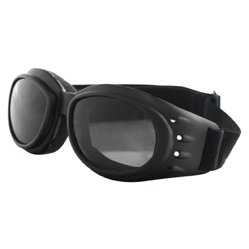 MIDUSA Goggle, Cruiser 2, Black Frame Interchangeable, 3 Lenses Bobster Eyewear Bca2031Ac
