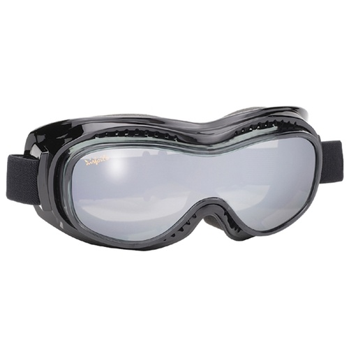 MIDUSA Goggle, Airfoil in. Fit-Over in. Fits Over Most Prescription Glasses, Smoke/Silver Lens#9300
