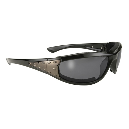 MIDUSA Boneyard Black Frame Eyeware Gunmetal Trim/Silver Mirror Lens MFG#36310, Pair