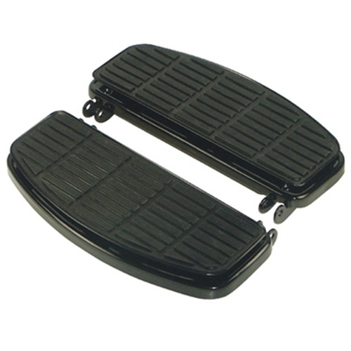 MIDUSA Footboards, Square Style, Black Big Twin 4 Speed 1940/1984 One Piece Iso Pads