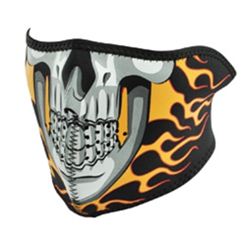 MIDUSA Face Mask, Neoprene 1/2, Burning Skull Zanheadgear WNFM061H, Each