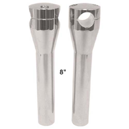 MIDUSA 8 Inch Handlebar Riser Set Custom Application, Use With 1/2-20 Thread Bolts, Cp, Alum