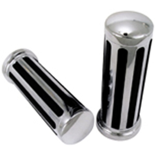 MIDUSA Handlebar Grips, Chrome Rail Any Model W/Exterior Th.Cable 130 mm Or 5 in. Long