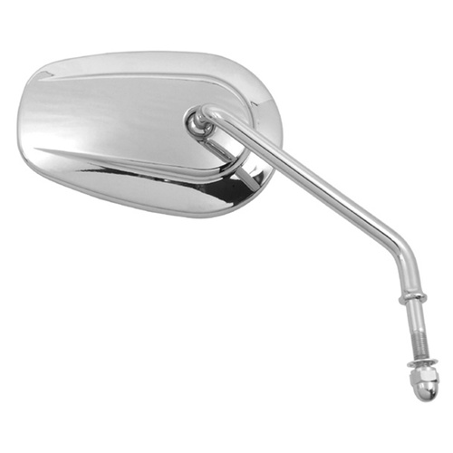 MIDUSA Tapered Mirror, Right, Chrome Fits All Models 1965/Later, Replaces HD 91846-03B, Each