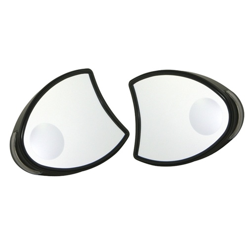MIDUSA Fairing Mirrors W/Led Ts, Black FLT Models 1996/2013 Includes Wide Angle Lens