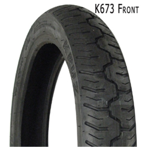 MIDUSA Kenda Kruz Front Tire (Cruiser/ Touring) 80/90H21 Black Side Wall Tube Or Tubeless K673