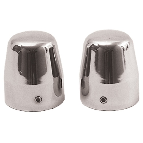 MIDUSA Axle Nut Cover Kit, Rear Chrome Plated Softail Models 1987/2006 Die Cast Mounts W/Set Screws