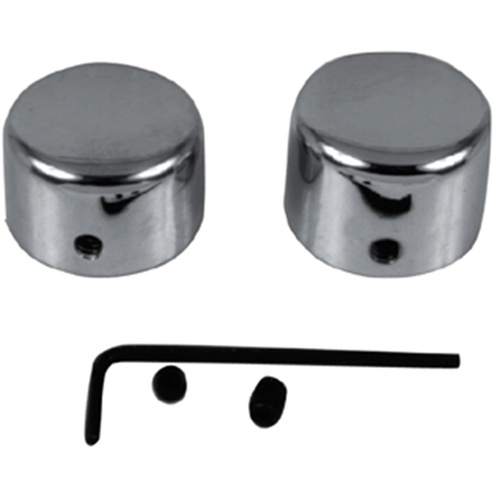 MIDUSA Axle Nut Cover Kit, Front Chrome Plated All Wide Glide Forks 73/Later All 39mm Forks 1987 & Later