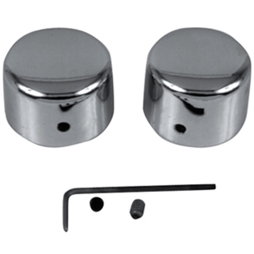 MIDUSA Axle Nut Cover Kit, Rear Chrome Plated FL 4Spd 81/84, FLT 80/88, FXWG 82/85, Softail 84/86 Fx, Fxr, XL 81/88