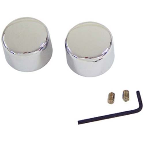 MIDUSA Axle Nut Cover Kit, Front Chrome Plated FLT Models 2000/2007 Replaces HD 43373-00