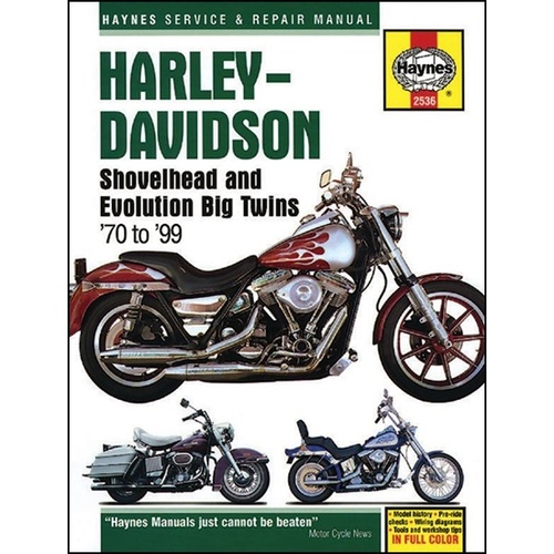 MIDUSA Repair Manual, Haynes, Shovelhead & Evolution Big Twin 1970/1999 Haynes#2536, Each