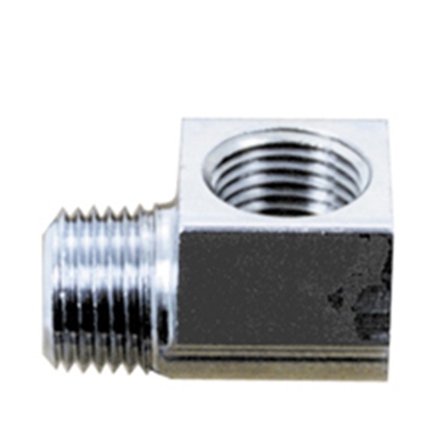 MIDUSA Oil Fitting, 90 Degree Elbow Chrome Plated 1/8 in. NPT Male To Female See N Replaces HD 26338-68 MFG.2035