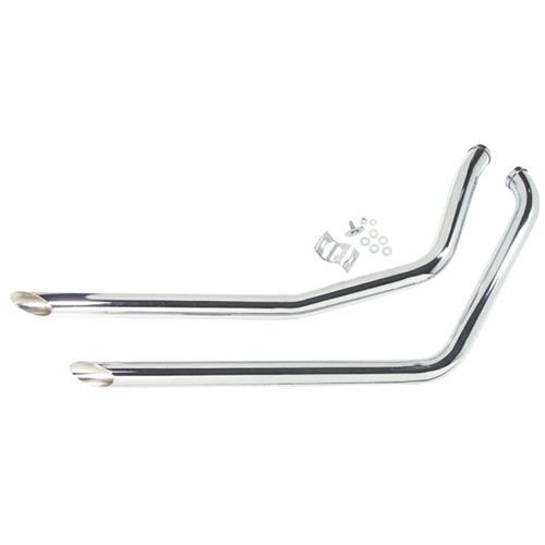 MIDUSA Exhaust Drag Pipes Slash Cut Softail 1986/206 Chrome 1-3/4 in. OD X 40 in. Long, Set