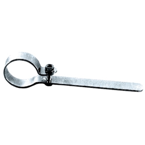 MIDUSA Exh Pipe Clamp W/Strap 5.75 Long 1-3/4 in. ID For 1-3/4 in. OD Exh Pipe W/O Mtg Bolt Hole Chrome Plated W/Hardware