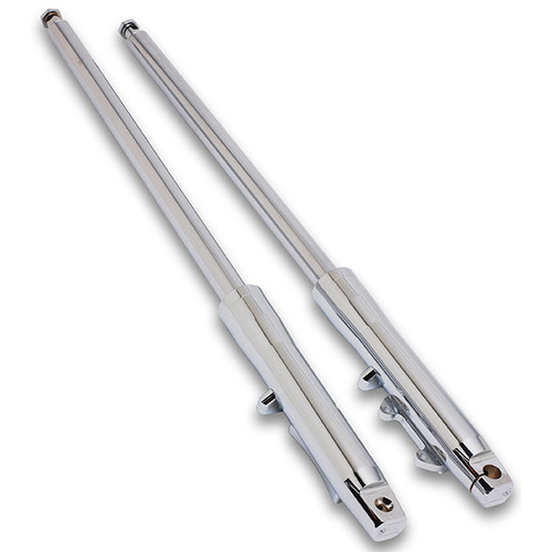 Ultima ® 39MM Chrome Billet Fork Assembly +4' over for Harley Custom