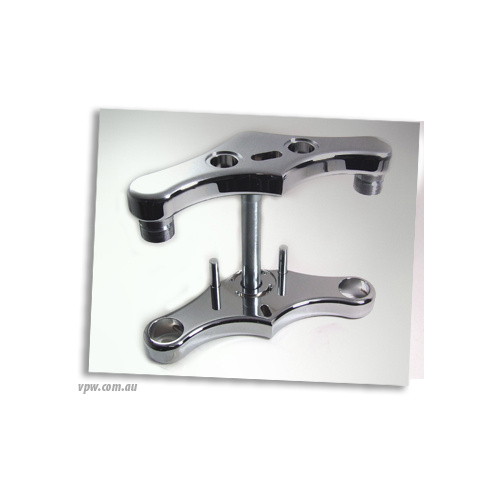 Ultima 41mm Wide Glide Billet Pointed Blind Top Triple Trees 5 Degree