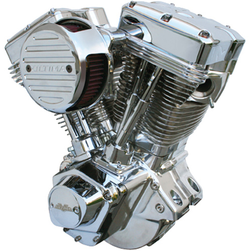 Ultima Engine For Harley 140 Cube El, Bruto 160 HP Natural Finish