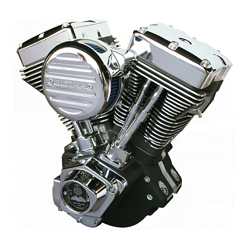 Ultima Engine For Harley 140 Cube Black Finish Engine 165 HP, Each 