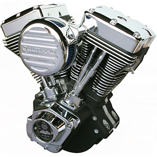Ultima Engine Complete For Harley 127 Cube El, Bruto 140 HP Black Finish