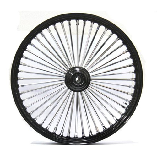 Ultima Wheel for Harley KING SPOKE Front, BK & CHROME 21x3.5in. SD