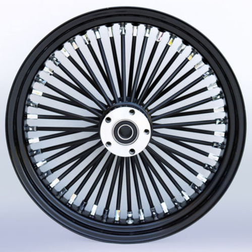 Ultima Wheel for Harley Black Out 16' X 3.5' 48 Fat King Spoke Rear Wheel Rim Harley Touring SoFrontail