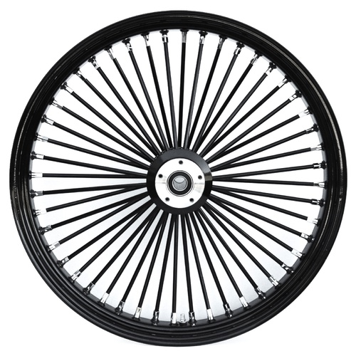 Ultima Wheel for Harley KING SPOKE BK/BK,, 26x3.5' Softtail., Front