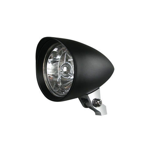 Ultima Headlight , Black Tri-Bar Bullet 4 1/2'', H4 55/60, Each 