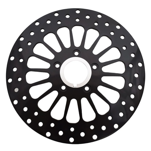 Ultima Brake Rotor King Spoke Black for Harley Front