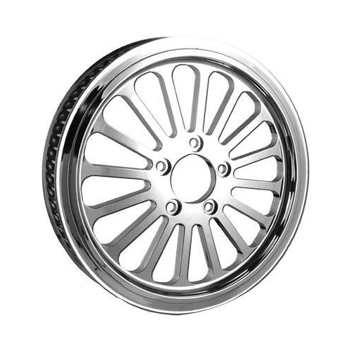 Ultima Drive Belt Pulley, MaxSpoke, Harley-Davidson 1 in, 67 Tooth, Chrome, Each