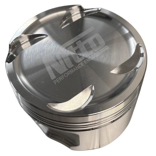 Nitto Pistons for Toyota 2JZ, Standard Stroke, 86.5MM (+.020"), -9.0cc Dish, Heavy Duty Forging, set