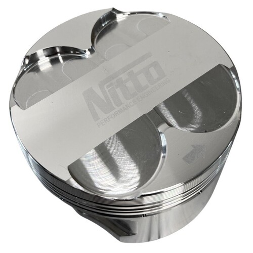 Nitto Pistons for Ford Barra, Standard Stroke, 4L, 92.75MM (+.020"), -4cc Dish, Heavy Duty Forging, set