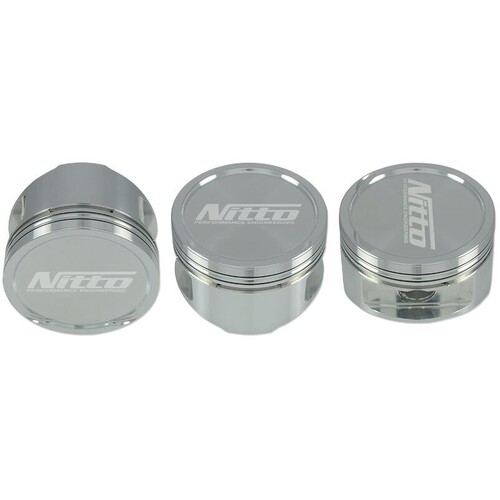 Nitto Pistons for Subaru EJ20, Stroker, 2.2L, 92.5MM (+.020"), -11.5cc Dish, Suits 130.5MM rod, set