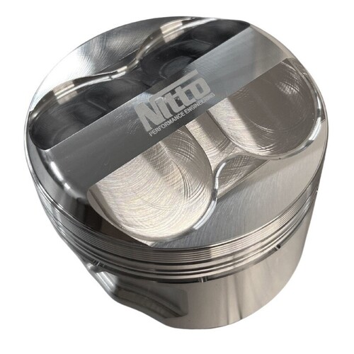 Nitto Pistons for Nissan RB25, Standard Stroke, 86.5MM (+.020"), +19cc Dome, Heavy Duty Forging, set