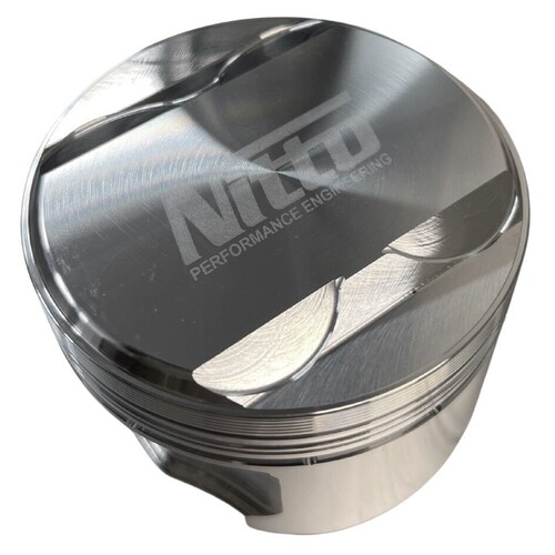 Nitto Pistons for Nissan RB30, DOHC, Standard Stroke, 86.5MM (+.020"), +12cc Dome, Heavy Duty Forging, set