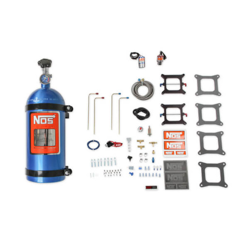 NOS Nitrous System, Cheater Wet, 2x4 Dual 4150, 150-250HP, blue 10lb bottle