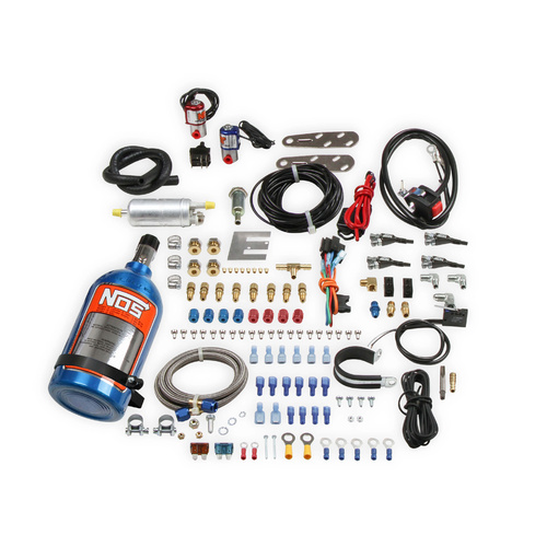NOS Nitrous System, Motorcycle/ATV 4-stroke Fogger Wet Kit, 4cyl >700cc, 2lb bottle