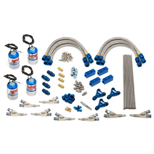 NOS Nitrous System, Dry Pro Dual Stage Kit V8 w/ single fogger nozzles, no bottle