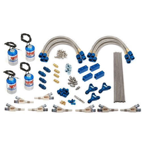 NOS Nitrous System, Dry Pro Dual Stage Kit V8 w/ 8 annular nozzles, no bottle