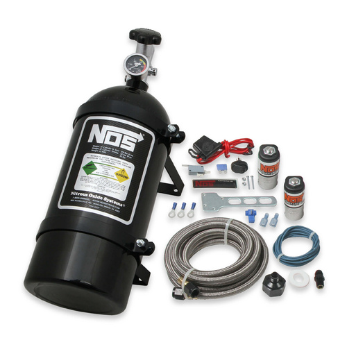 NOS Nitrous System, Powershot Wet Basic Kit w/o injector plate, blk 10lb bottle