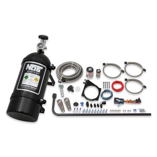 NOS Nitrous System, Wet Plate kit suit 1997-2012 GM LS 102/105mm 4-Bolt Cable TB, 250HP, blk 10lb bottle