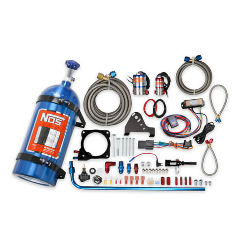 NOS Nitrous System, Wet Plate Kit, 2011-2019 6.4L Hemi, 150HP, blue 10lb bottle