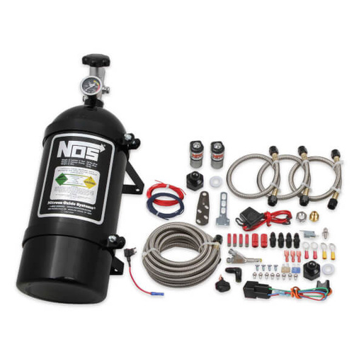 NOS Nitrous System, Single Fogger Wet Kit, 1999-2004 4.6L Mustang V8, blk 10lb bottle